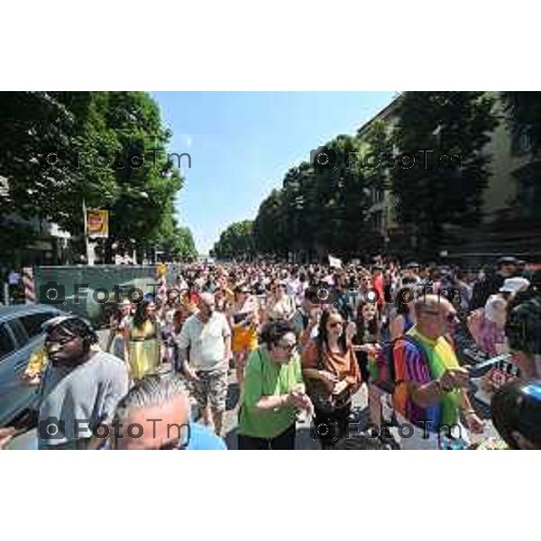 Foto Manzoni Tiziano/LaPresse 17-06-2023Bergamo Italia - Cronaca - Bergamo Pride 2023 con arrivo in piaza Matteotti