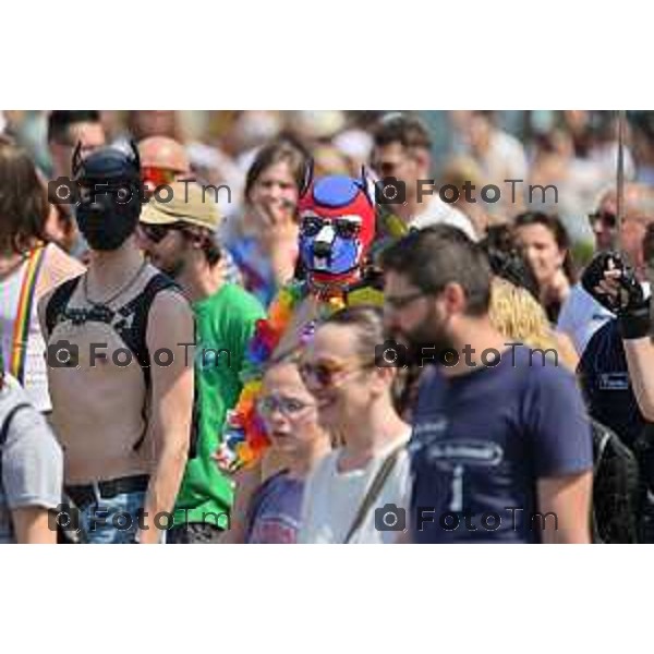 Foto Manzoni Tiziano/LaPresse 17-06-2023Bergamo Italia - Cronaca - Bergamo Pride 2023 con arrivo in piaza Matteotti