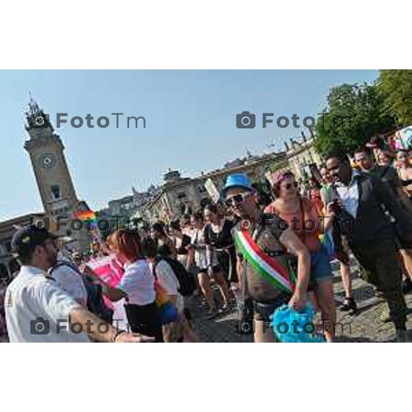 Foto Manzoni Tiziano/LaPresse 17-06-2023Bergamo Italia - Cronaca - Bergamo Pride 2023 con arrivo in piaza Matteotti