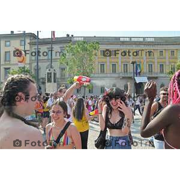 Foto Manzoni Tiziano/LaPresse 17-06-2023Bergamo Italia - Cronaca - Bergamo Pride 2023 con arrivo in piaza Matteotti