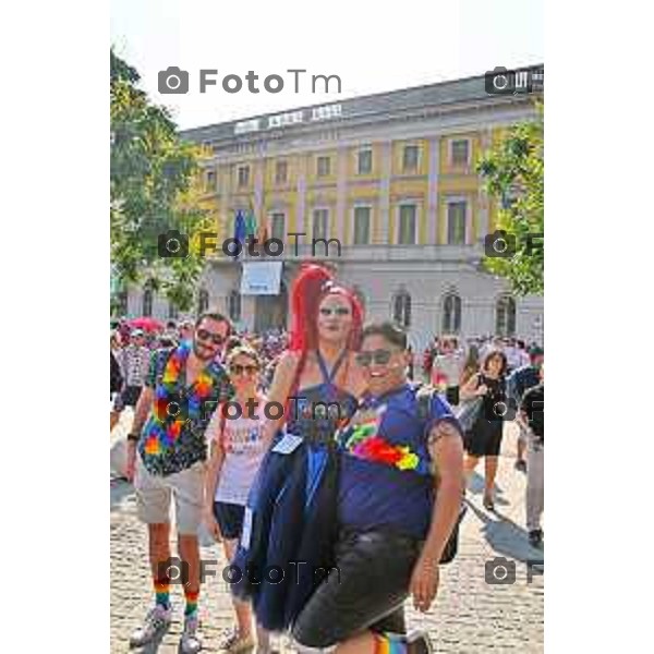 Foto Manzoni Tiziano/LaPresse 17-06-2023Bergamo Italia - Cronaca - Bergamo Pride 2023 con arrivo in piaza Matteotti