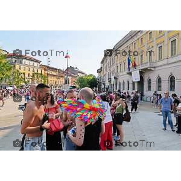 Foto Manzoni Tiziano/LaPresse 17-06-2023Bergamo Italia - Cronaca - Bergamo Pride 2023 con arrivo in piaza Matteotti