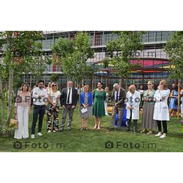 Tiziano Manzoni/LaPresse 21-06- 2023 Bergamo, Italia Cronaca Inaugurazione GiCoBe (Gioco Colore Bergamo), il nuovo parco-giardino dedicato ai bambini dell’Ospedale Papa Giovanni XXIII di Bergamo