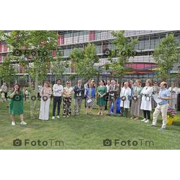 Tiziano Manzoni/LaPresse 21-06- 2023 Bergamo, Italia Cronaca Inaugurazione GiCoBe (Gioco Colore Bergamo), il nuovo parco-giardino dedicato ai bambini dell’Ospedale Papa Giovanni XXIII di Bergamo