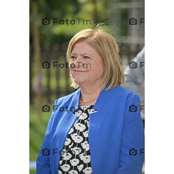 Tiziano Manzoni/LaPresse 21-06- 2023 Bergamo, Italia Cronaca Inaugurazione GiCoBe (Gioco Colore Bergamo), il nuovo parco-giardino dedicato ai bambini dell’Ospedale Papa Giovanni XXIII di Bergamo