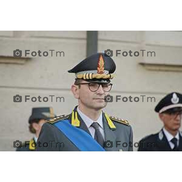 Tiziano Manzoni/LaPresse 23-06- 2023 Bergamo, Italia Cronaca Bergamo Giuseppe Forlenza prefetto di Bergamo 249° anniversario di fondazione del Corpo della Guardia di Finanza