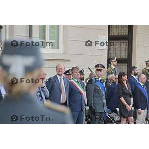 Tiziano Manzoni/LaPresse 23-06- 2023 Bergamo, Italia Cronaca Bergamo Giuseppe Forlenza prefetto di Bergamo 249° anniversario di fondazione del Corpo della Guardia di Finanza