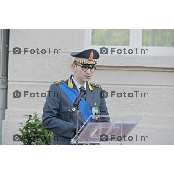 Tiziano Manzoni/LaPresse 23-06- 2023 Bergamo, Italia Cronaca Bergamo Giuseppe Forlenza prefetto di Bergamo 249° anniversario di fondazione del Corpo della Guardia di Finanza