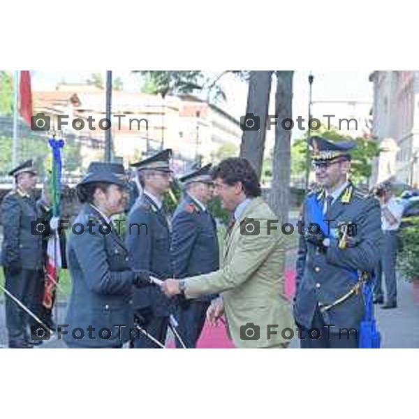 Tiziano Manzoni/LaPresse 23-06- 2023 Bergamo, Italia Cronaca Bergamo Giuseppe Forlenza prefetto di Bergamo 249° anniversario di fondazione del Corpo della Guardia di Finanza presidente tribunale