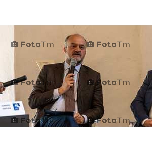 Foto Tommaso Berardi for Manzoni/LaPresse 29/06/23 Bergamo Italia - Cronaca - Firma del protocollo d\'intesa: "Una rete per la costituzione di un osservatorio internazionale di studi sul paesaggio", Sergio Cavalieri, Rettore Università degli Studi di Bergamo