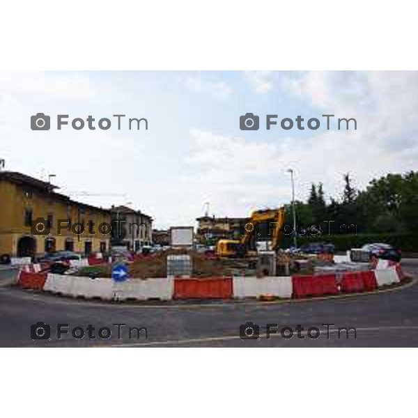 Tiziano Manzoni/LaPresse 1-07- 2023 Bergamo, Italia Cronaca Bergamo Lavori al nodo di pontesecco fra ponteranica e Bergamo