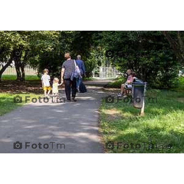 Foto Tommaso Berardi for Manzoni/LaPresse 3/07/23 Bergamo Italia - Cronaca - Volontari nei parchi città, Parco Cittadini Loreto