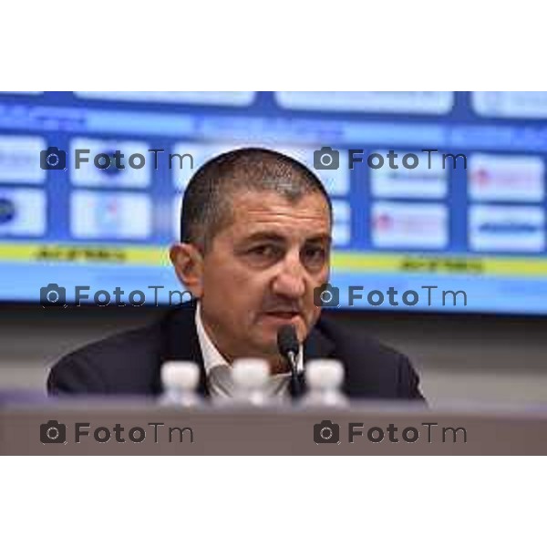 Tiziano Manzoni/LaPresse 11-07- 2023 Bergamo, Italia Cronaca BergamoZanica dell\'Albino Leffe Stadium presentazione mister Giovanni Lopez e del direttore sportivo Antonio Obbedio.