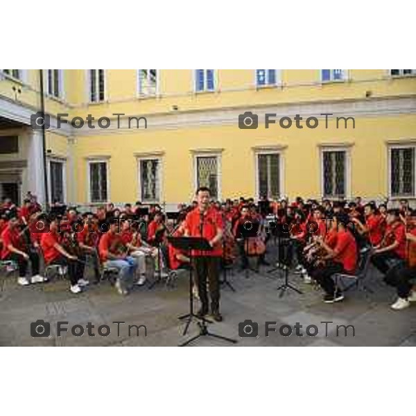 Foto Manzoni Tiziano/LaPresse 17-7- 2023Bergamo Italia - Cronaca - Conferenza stampa ASIAN YOUTH ORCHESTRA