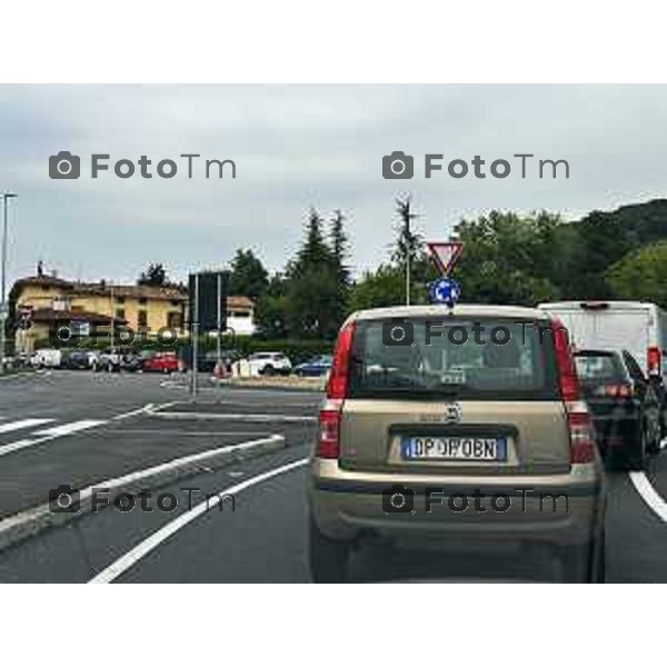 Foto Manzoni Tiziano/LaPresse 8-8-2023Bergamo Italia - Cronaca - Bergamo Bergamo fine prima parte lavori Ponte Secco