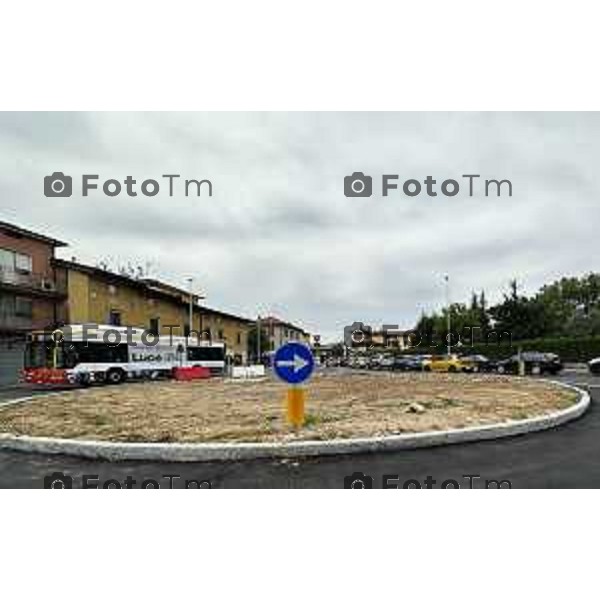 Foto Manzoni Tiziano/LaPresse 8-8-2023Bergamo Italia - Cronaca - Bergamo Bergamo fine prima parte lavori Ponte Secco