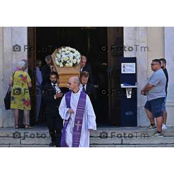 Foto Manzoni Tiziano/LaPresse 10-8-2023Bergamo Italia - Cronaca - Romano di Lombardia funerale di Giacomo Chiapparini morto sotto le forme di grana