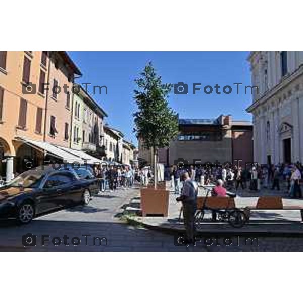 Foto Manzoni Tiziano/LaPresse 10-8-2023Bergamo Italia - Cronaca - Romano di Lombardia funerale di Giacomo Chiapparini morto sotto le forme di grana