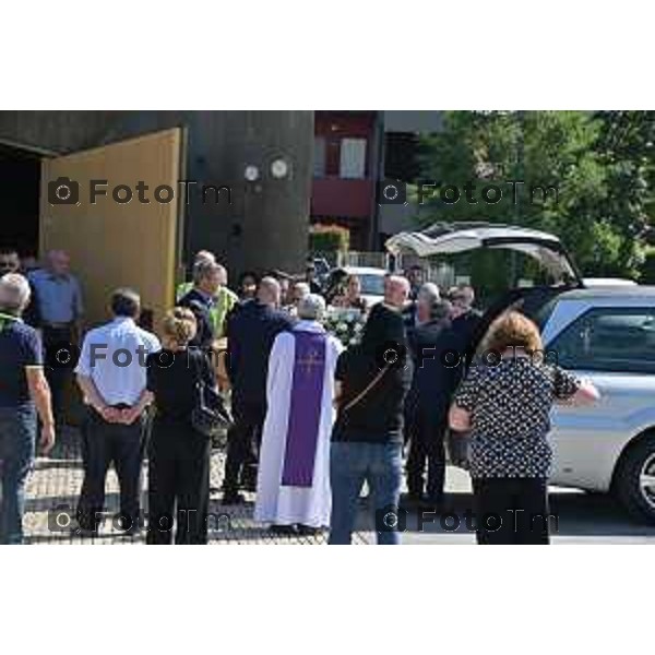 Foto Manzoni Tiziano/LaPresse 11-8-2023Bergamo Italia - Cronaca - Cavernago Funerale di Umberto Gaibotti ucciso dal figlio