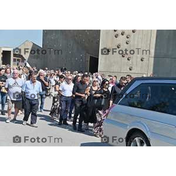 Foto Manzoni Tiziano/LaPresse 11-8-2023Bergamo Italia - Cronaca - Cavernago Funerale di Umberto Gaibotti ucciso dal figlio