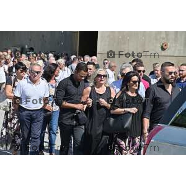 Foto Manzoni Tiziano/LaPresse 11-8-2023Bergamo Italia - Cronaca - Cavernago Funerale di Umberto Gaibotti ucciso dal figlio