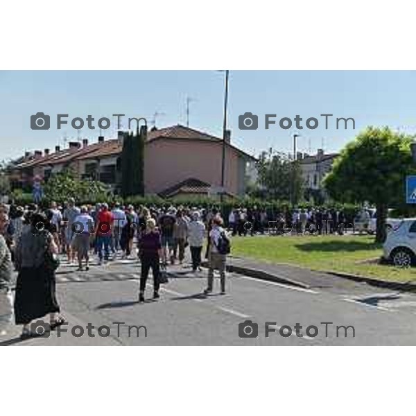 Foto Manzoni Tiziano/LaPresse 11-8-2023Bergamo Italia - Cronaca - Cavernago Funerale di Umberto Gaibotti ucciso dal figlio