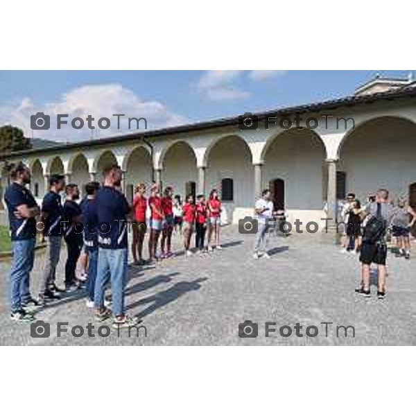 Tiziano Manzoni/LaPresse 16-08- 2023 Bergamo, Italia Cronaca Bergamo Bergamo presentazione Volley Bergamo 1991 Laura Bovo e Rebecca Scialanca, Giada Cecchetto e Laura Pasquino, Aurora Pistolesi, Anna Davyskiba e Federica Stufi.