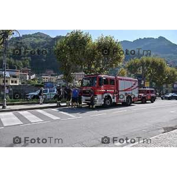 Foto Manzoni Tiziano/LaPresse 23-8-2023 Bergamo Italia - Cronaca -Sanpellegrino Terme BG Annega ragazzo in cura alla Comunita Terraferma soccorsi e luogo annegamento e ritrovamento