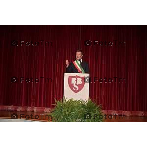 Tiziano Manzoni/LaPresse 6-09- 2023 Bergamo, Italia Cronaca Bergamo inaugurazione Campus scolastico BBSchool: