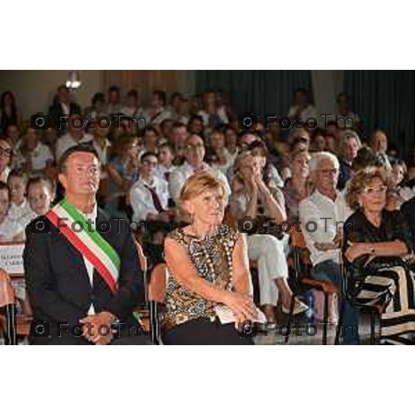 Tiziano Manzoni/LaPresse 6-09- 2023 Bergamo, Italia Cronaca Bergamo inaugurazione Campus scolastico BBSchool: Preside Patrizia Canzoneri e il sindaco Giorgio Gori