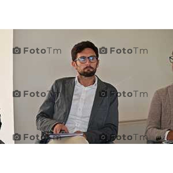 Foto Manzoni Tiziano/LaPresse 08-09-2023Bergamo Italia - Cronaca - Bergamo Grassobbio presentazione del L\'Istituto delle Professioni Aeronautiche "Lindbergh Aviation Academy" Davide Casati