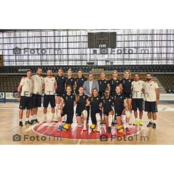 Tiziano Manzoni/LaPresse 8-09- 2023 Bergamo, Italia Cronaca Bergamo Volley Bergamo 1991 per la prima volta al PalaFacchetti di Treviglio.