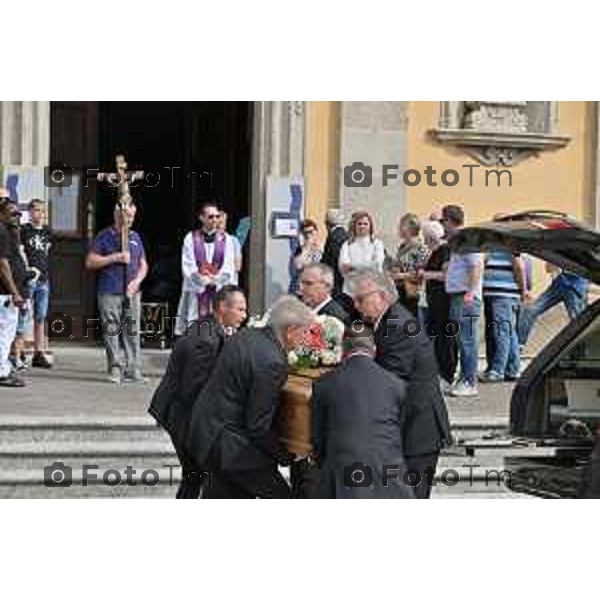 Tiziano Manzoni/LaPresse 13-09- 2023 Bergamo, Italia Cronaca Bottanuco BG Funerale di Giambattista Corna ucciso dal padre