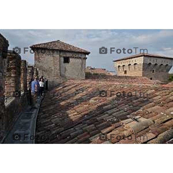 Tiziano Manzoni/LaPresse 13-9- 2023 Bergamo, Italia Cronaca Bergamo Romano di Lombardia Bg restauto camminamenti della Rocca