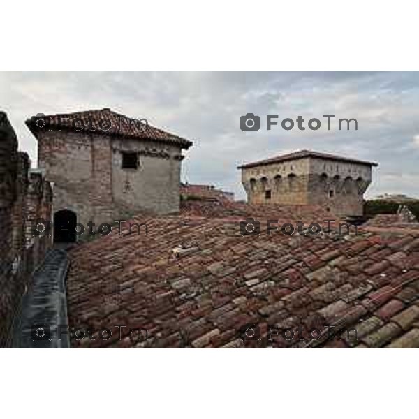 Tiziano Manzoni/LaPresse 13-9- 2023 Bergamo, Italia Cronaca Bergamo Romano di Lombardia Bg restauto camminamenti della Rocca