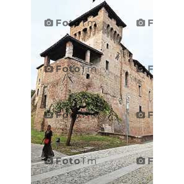 Tiziano Manzoni/LaPresse 13-9- 2023 Bergamo, Italia Cronaca Bergamo Romano di Lombardia Bg restauto camminamenti della Rocca