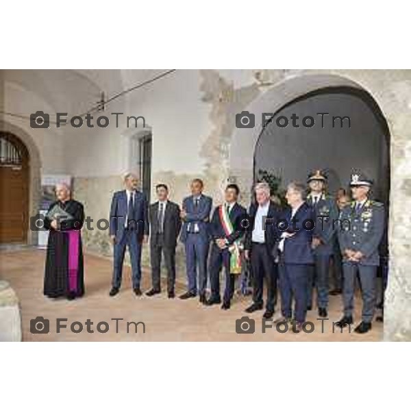 Tiziano Manzoni/LaPresse 15-09- 2023 Bergamo, Italia Cronaca Bergamo Inaugurazione del Chiostro Minore di Sant\'Agostino