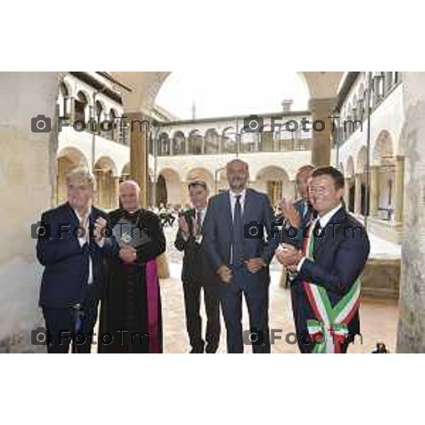 Tiziano Manzoni/LaPresse 15-09- 2023 Bergamo, Italia Cronaca Bergamo Inaugurazione del Chiostro Minore di Sant\'Agostino