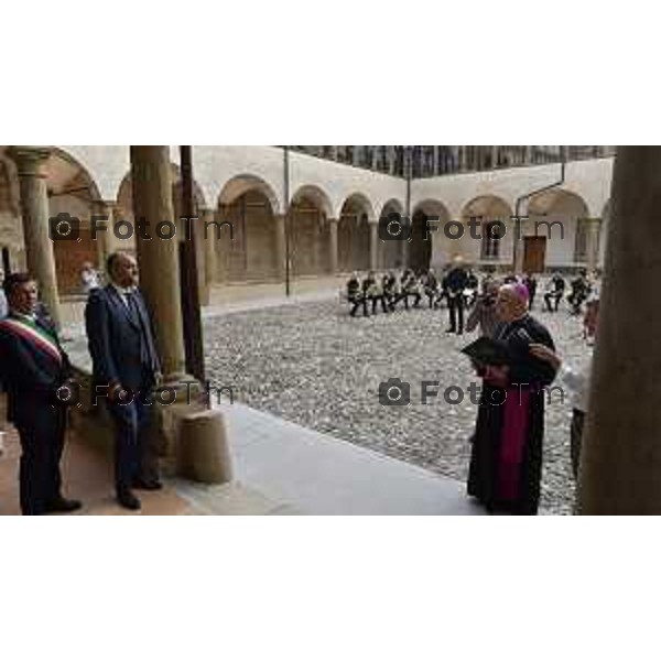 Tiziano Manzoni/LaPresse 15-09- 2023 Bergamo, Italia Cronaca Bergamo Inaugurazione del Chiostro Minore di Sant\'Agostino