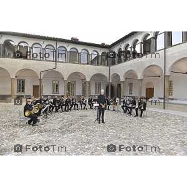 Tiziano Manzoni/LaPresse 15-09- 2023 Bergamo, Italia Cronaca Bergamo Inaugurazione del Chiostro Minore di Sant\'Agostino