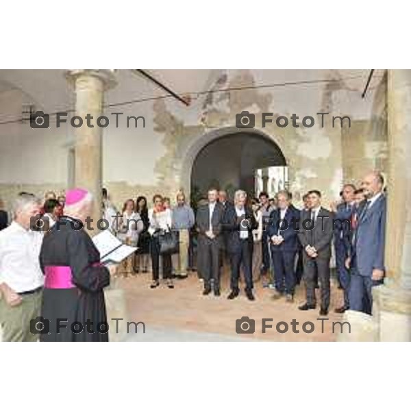 Tiziano Manzoni/LaPresse 15-09- 2023 Bergamo, Italia Cronaca Bergamo Inaugurazione del Chiostro Minore di Sant\'Agostino