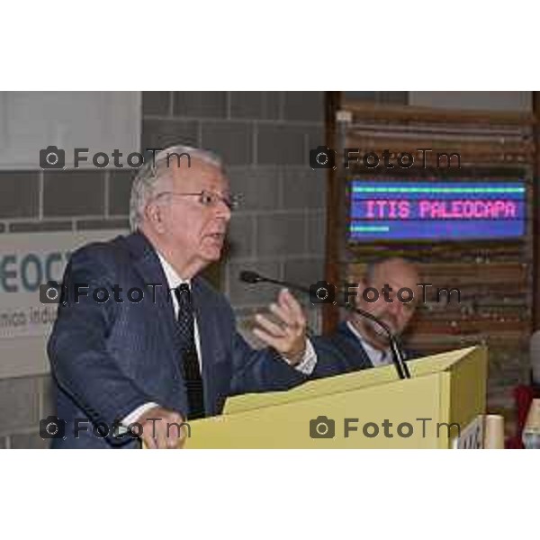 Foto Manzoni Tiziano/LaPresse 22--09-2023Bergamo Italia - Cronaca - Bergamo fisico e inventore di fama mondiale Federico Faggin, studenti e appassionati all’I.T.I.S. Pietro Paleocapa