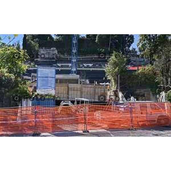 Foto Manzoni Tiziano/LaPresse 25-9-2023Bergamo Italia - Cronaca - Bergamo Parking Fara cantiere e belvedere