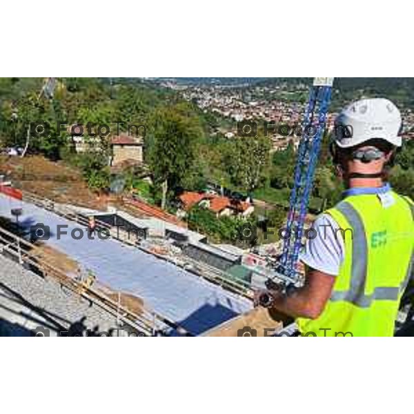 Foto Manzoni Tiziano/LaPresse 25-9-2023Bergamo Italia - Cronaca - Bergamo Parking Fara cantiere e belvedere