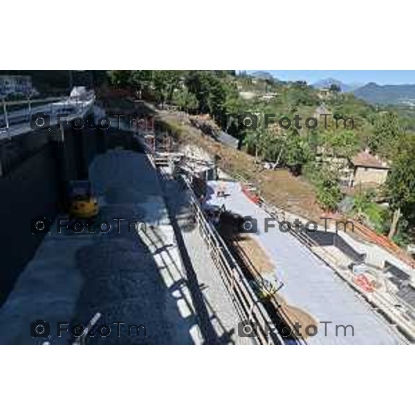 Foto Manzoni Tiziano/LaPresse 25-9-2023Bergamo Italia - Cronaca - Bergamo Parking Fara cantiere e belvedere