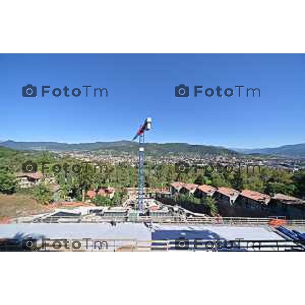 Foto Manzoni Tiziano/LaPresse 25-9-2023Bergamo Italia - Cronaca - Bergamo Parking Fara cantiere e belvedere