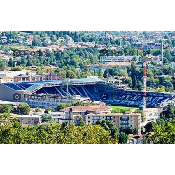 Foto Manzoni Tiziano/LaPresse 25-9-2023Bergamo Italia - Cronaca - Bergamo Parking Fara cantiere e belvedere