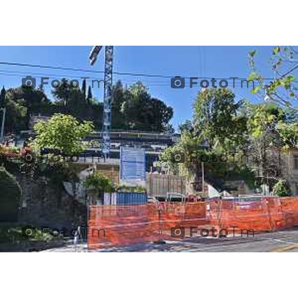 Foto Manzoni Tiziano/LaPresse 25-9-2023Bergamo Italia - Cronaca - Bergamo Parking Fara cantiere e belvedere