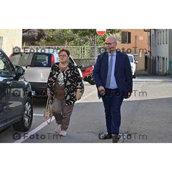 Foto Manzoni Tiziano/LaPresse 27-9-2023 Bergamo Italia - Cronaca - Ponte San Pietro Cantiere dell\'Ospedale e Casa di Comunità di Ponte San Pietro, Dir Ast Bg Oveste Assemberg e Pirola