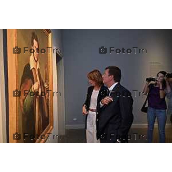 Foto Manzoni Tiziano/LaPresse 28-9-2023 Bergamo Italia - Cronaca - Accademia Carrara invita all\'anteprima stampa del terzo e ultimo progetto espositivo pensato per l\'anno di Bergamo Brescia Capitale della Cultura attraverso un on omaggio alla pittura, Tutta in voi la luce mia. Pittura di storia e melodramma allestimento straordinario che trasforma la Carrara in un teatro, viene messa in scena l\'epoca che rese l’Italia famosa in Europa e nel mondo, con protagonisti come Gioachino Rossini, Gaetano Donizetti, Vincenzo Bellini e Giuseppe Verdi, le loro composizioni, i teatri, gli incontri.